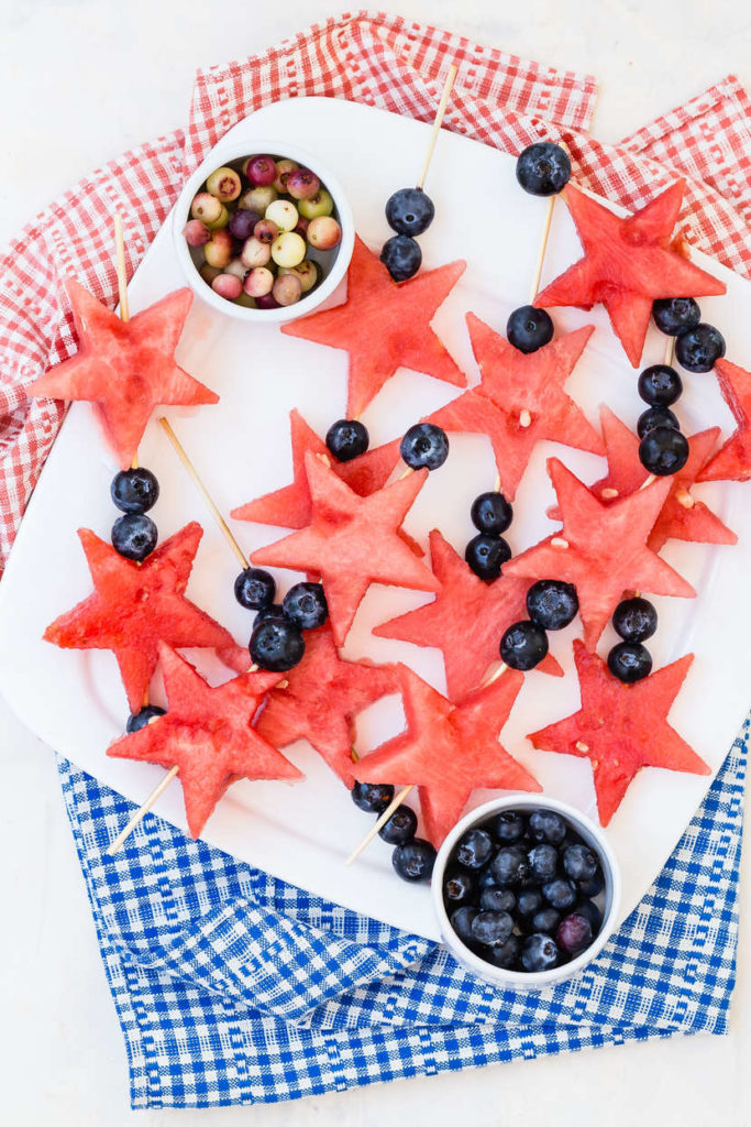 4th of July fruit wands